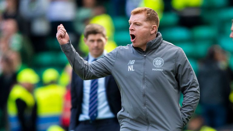 Celtic manager Neil Lennon issues instructions