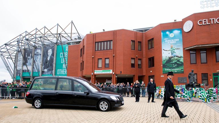 The funeral of Lisbon Lion Stevie Chalmers has taken place