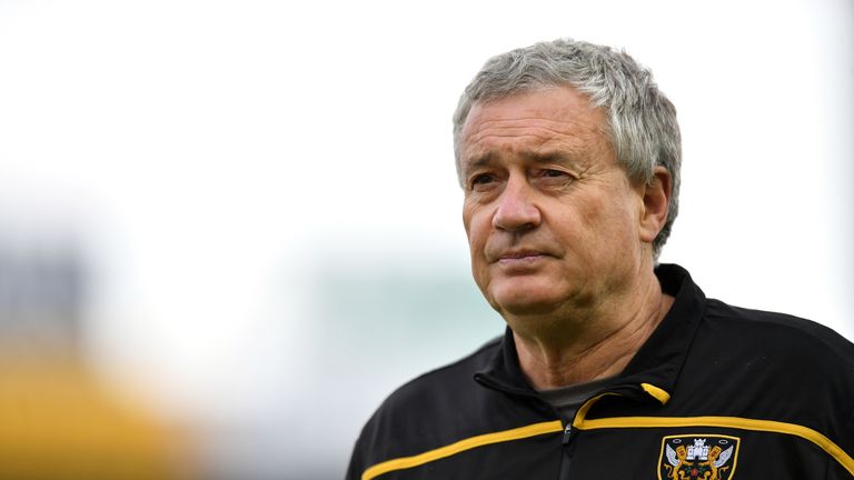 Chris Boyd, Head Coach of Northampton Saints looks on prior to the Gallagher Premiership Rugby match between Exeter Chiefs and Northampton Saints at Sandy Park on May 18, 2019 in Exeter, United Kingdom. 
