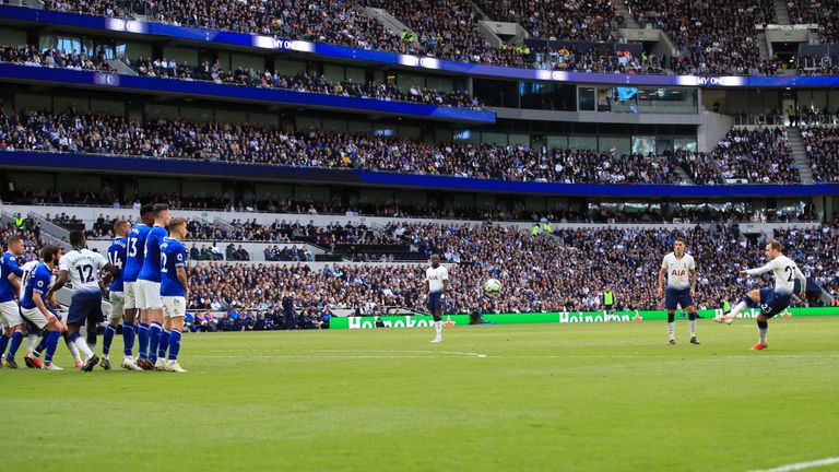 Everton's lead didn't last long as Christian Eriksen's free-kick levelled the score