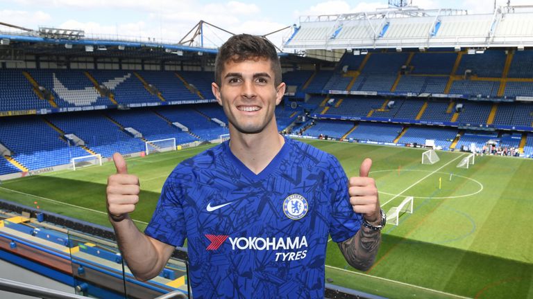 Chelsea unveil new signing Christian Pulisic at Stamford Bridge