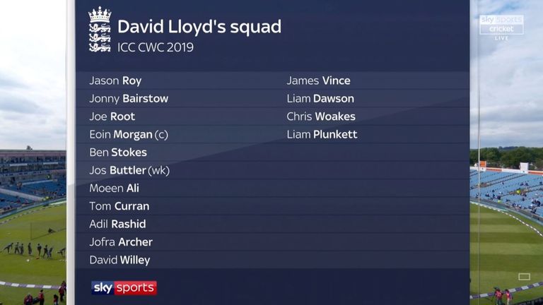 David Lloyd's England World Cup squad