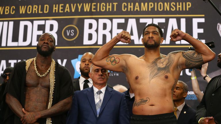 Deontay Wilder and Dominic Breazeale