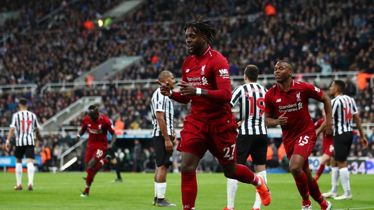 Divock Origi scored Liverpool's winner at Newcastle