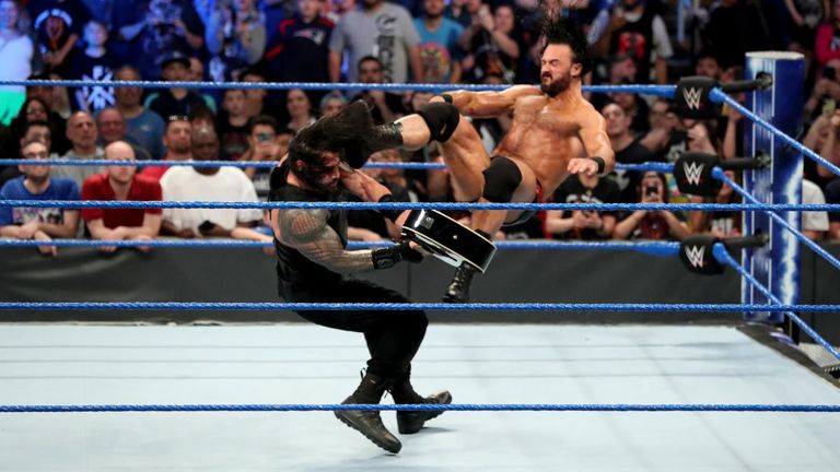 Drew McIntyre took advantage of the wild card rule to wipe out Roman Reigns after his match with Elias