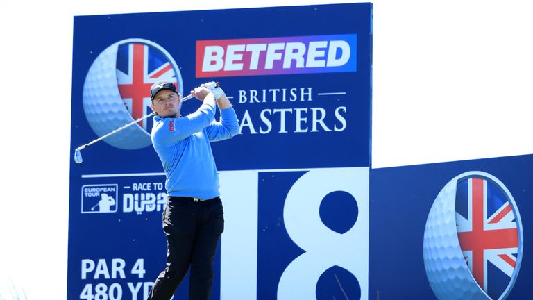 Eddie Pepperell during the final round of the British Masters