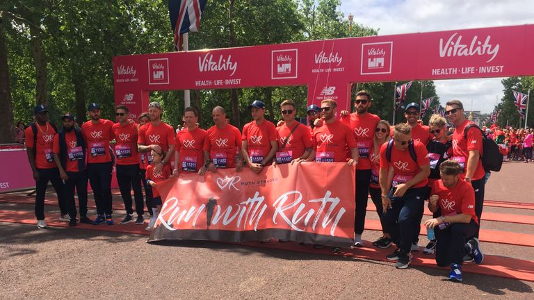 England's World  Cup squad took part in the Ruth Strauss Foundation Mile