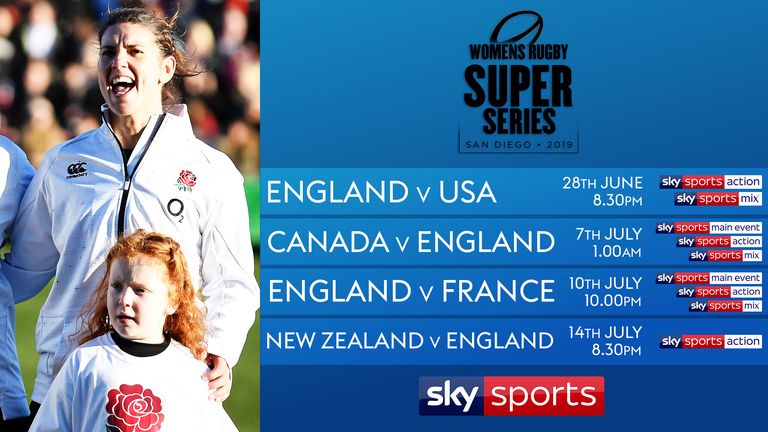 All four England games in the Super Series will be shown live on Sky Sports