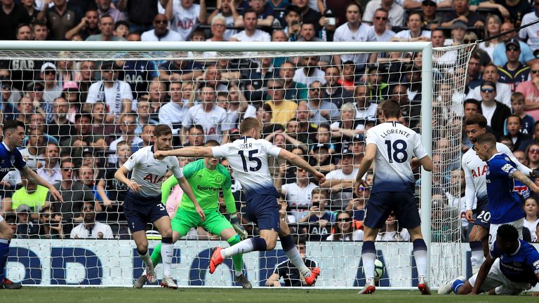 Eric Dier lashes Tottenham in front after just three minutes on Sunday