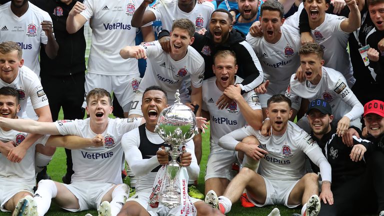 AFC Fylde won the FA Trophy after beating Leyton Orient 1-0 at Wembley.