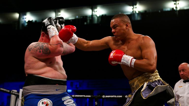 Fabio Wardley dropped the German twice in the third round