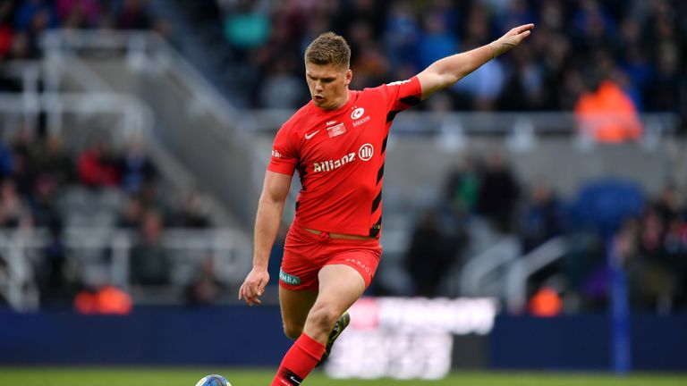 Owen Farrell was flawless with the boot, kicking two penalties and two conversions off the tee