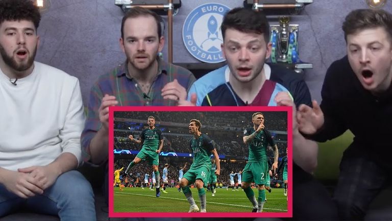 Manchester City vs Tottenham fan reaction to goals!