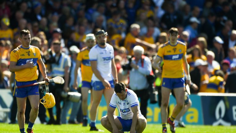 A dejected Mikey Kearney of Waterford after the Munster GAA Hurling Senior Championship Round 1 match between Waterford and Clare at Walsh Park in Waterford. 