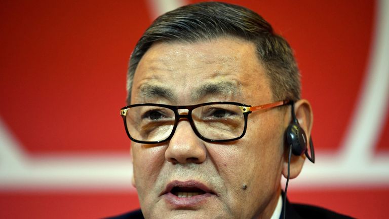 Gafur Rakhimov, AIBA's president stepped down from his role due to allegations of links to organised crime, he is on a U.S Treasury Department sanctions list.