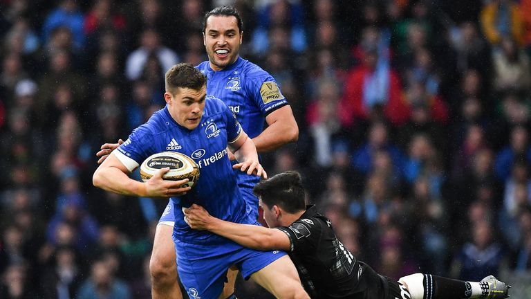 Garry Ringrose on the attack for Leinster