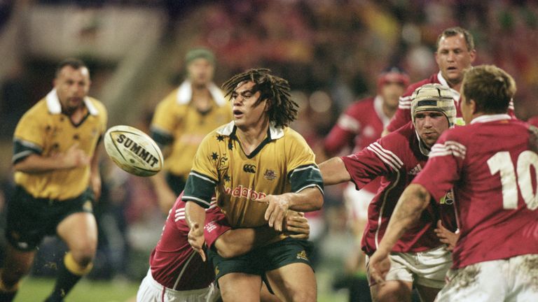 Australian debutant George Smith is shown the yellow card by referee P Honiss during the Rugby Union International between France and Australia at the Stade de France,Paris. 