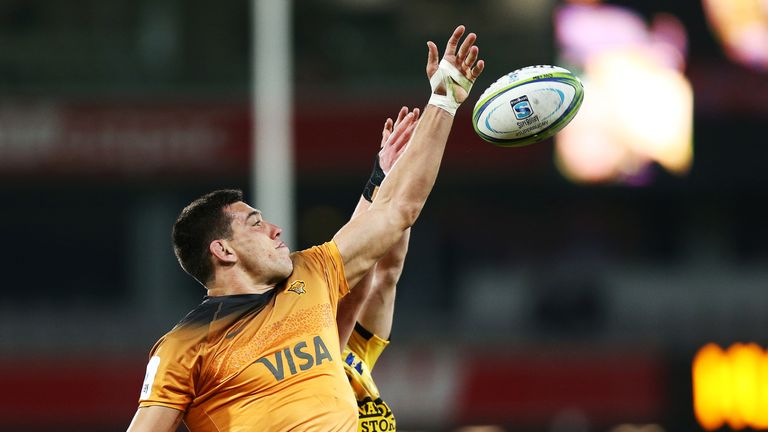 Guido Petti Pagadizaval was a key man at the line-out for the Jaguares