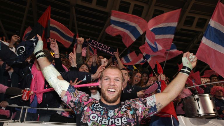 during the Amlin Challenge Cup semi final match between Stade Francais and Clermont Auvergne at Stade Charlety on April 29, 2011 in Paris, France.