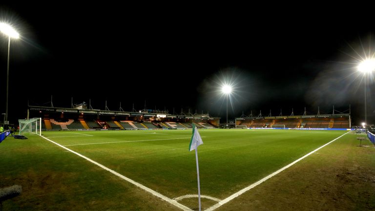 A general view of Yeovil Town's Huish Park ground