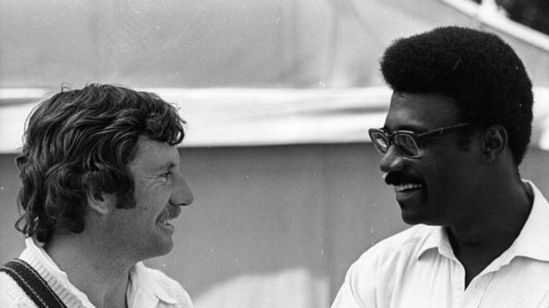 Ian Chappell pictured with Clive Lloyd in 1975