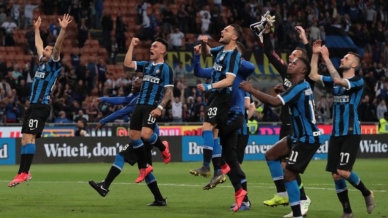 Inter Milan qualify for the Champions League
