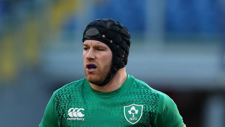 Sean O'Brien of Ireland looks on during the Guinness Six Nations match between Italy and Ireland at the Stadio Olimpico on February 24, 2019 in Rome, Italy. 