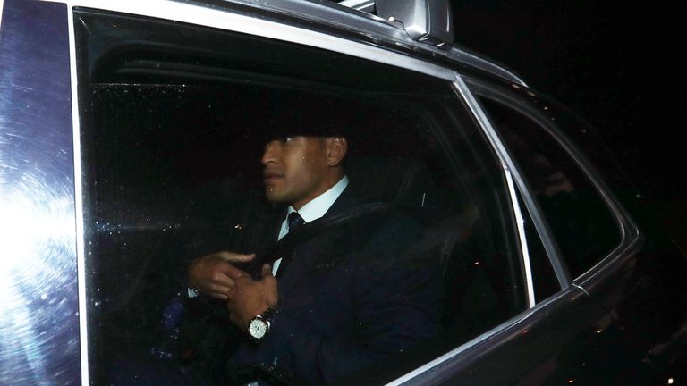 Isreal Folau attended the hearing on Saturday at Rugby Australia headquarters