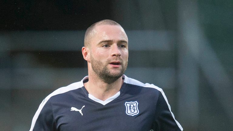 DUNDEE, SCOTLAND - JULY 28: James McPake for Dundee at the Pre Season Friendly between Dundee and Everton at Dens Park on July 28th, 2015 in Dundee, Scotland.  (Photo by Jeff Holmes/Getty Images)