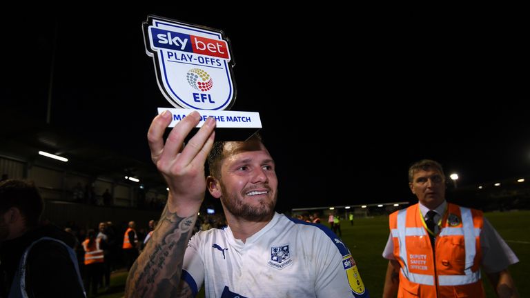 Tranmere's James Norwood was named man of the match in the second leg