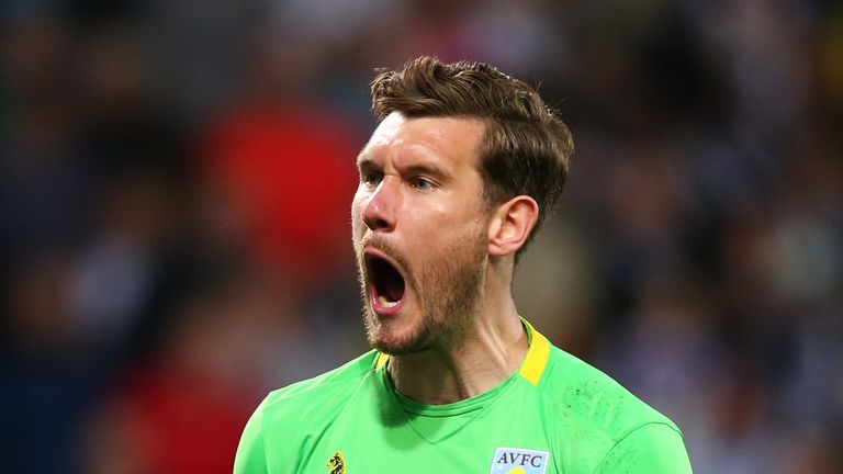 Aston Villa goalkeeper Jed Steer