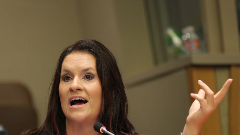 Jen Welter was presented with the Women's Entrepreneurship Day Sports Pioneer Award in 2015