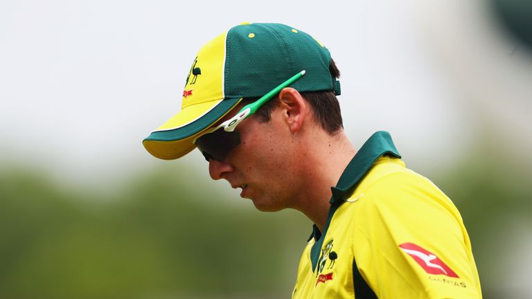 Jhye Richardson of Australia looks on during the Middlesex and Australia Tour Match at Lord&#39;s Cricket Ground on June 9, 2018 in London, England.