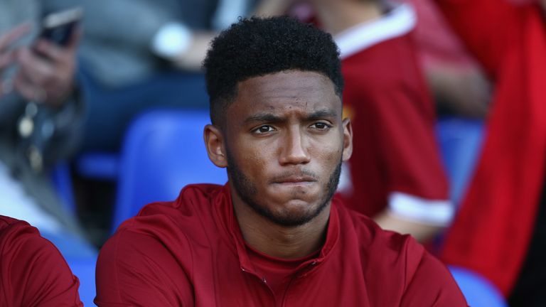 Joe Gomez of Liverpool of Tranmere Rovers during a pre-season friendly match between Tranmere Rovers and Liverpool at Prenton Park on July 12, 2017 in Birkenhead, England.