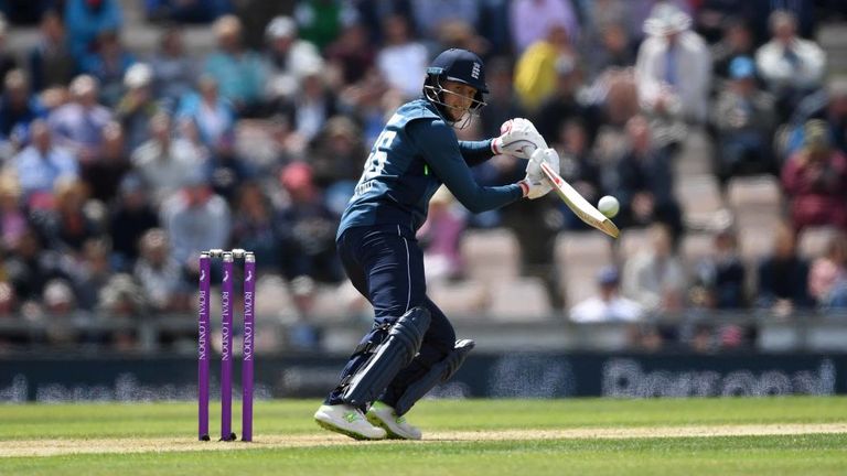 Joe Root plays a square cut 