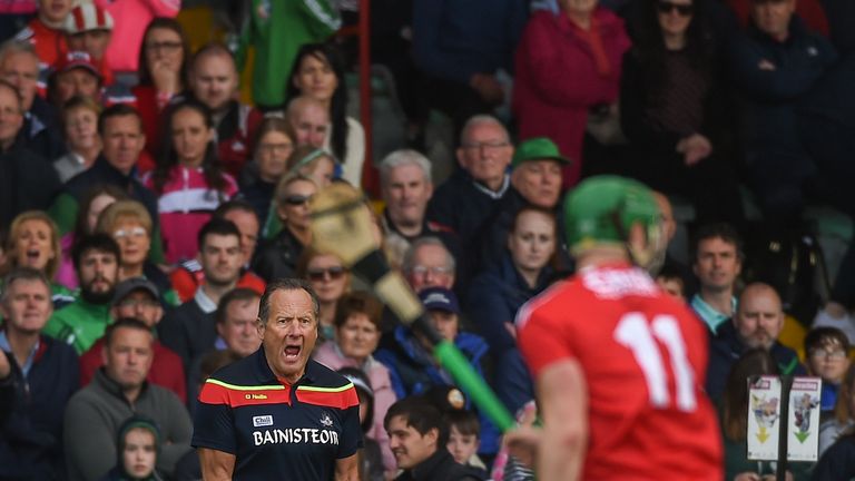 John Meyler watches on during the match