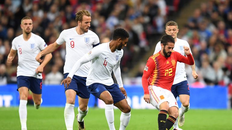 During the UEFA Nations League A group four match between England and Spain at Wembley Stadium on September 8, 2018 in London, United Kingdom.