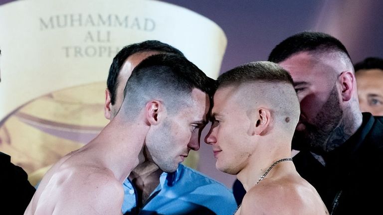 Josh Taylor and Ivan Baranchyk get up close and personal