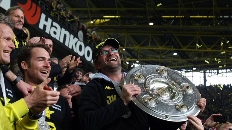 (L) of Dortmund and (R) of Freiburg battle for the ball during the Bundesliga match between Borussia Dortmund and SC Freiburg at Signal Iduna Park on May 5, 2012 in Dortmund, Germany.