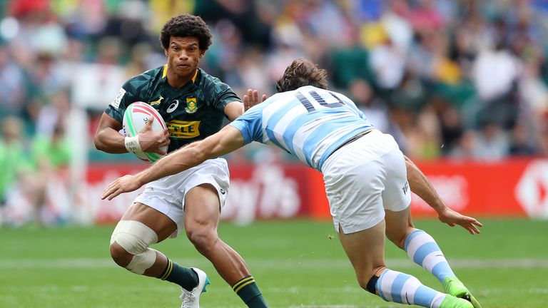  Kurt- Lee Arendse in action for South Africa