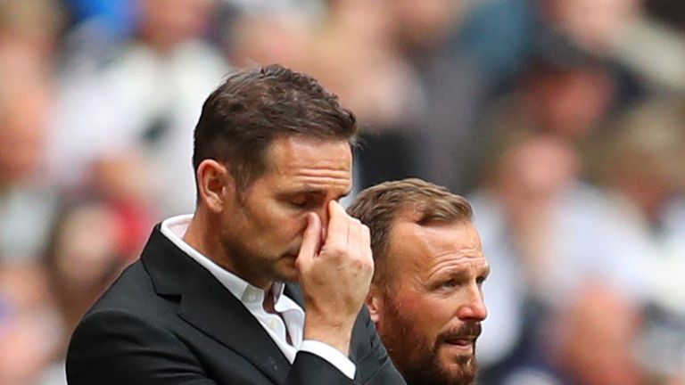 Frank Lampard and Jody Morris show the strain as Derby suffer play-off final defeat to Aston Villa