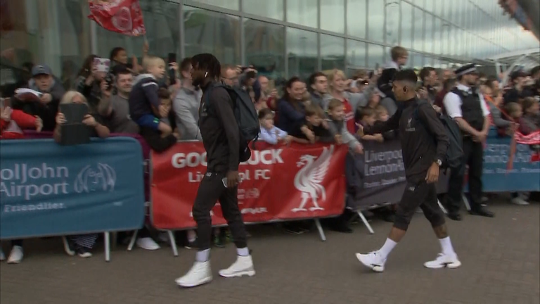 Liverpool squad arrive at John Lennon Airport ahead of the Champions League final in Madrid
