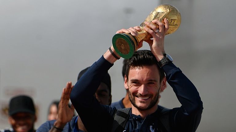 Lloris with the World Cup