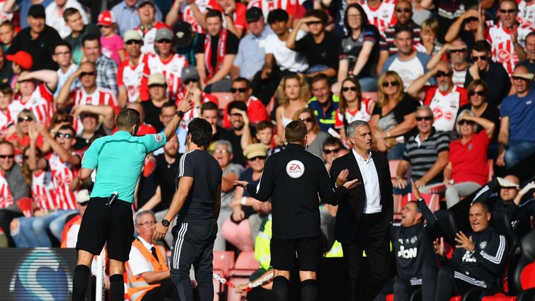  during the Premier League match between Southampton and Manchester United at St Mary's Stadium on September 23, 2017 in Southampton, England.