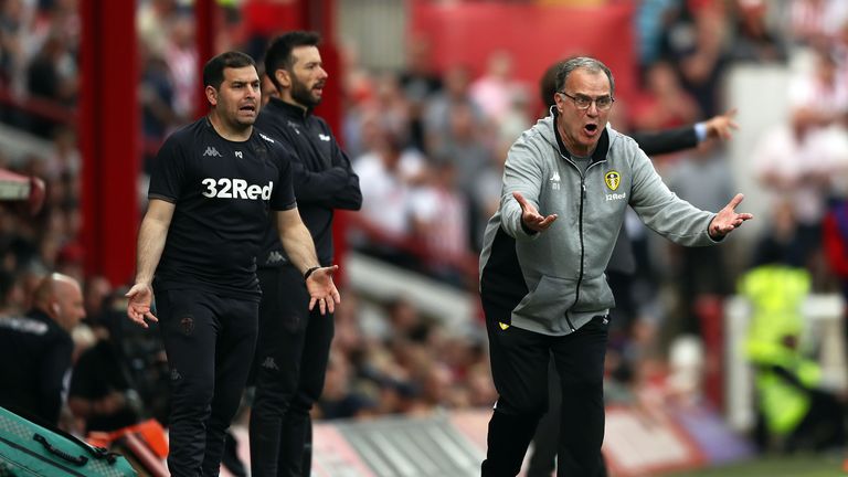Marcelo Bielsa's Leeds will face Derby in the Championship play-offs