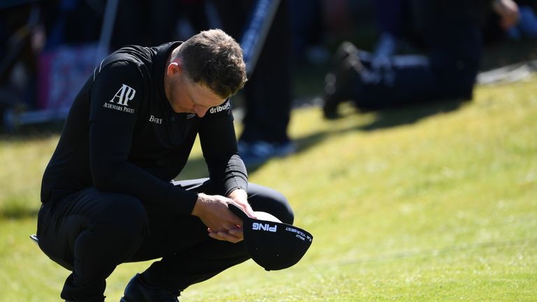 Matt Wallace was furious after missing a good birdie chance on the 18th at Hillside