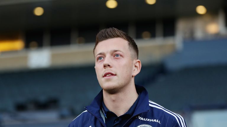 during the FIFA 2018 World Cup  Group F Qualifier between Scotland and Slovakia at Hampden Park on October 5, 2017 in Glasgow, Scotland.