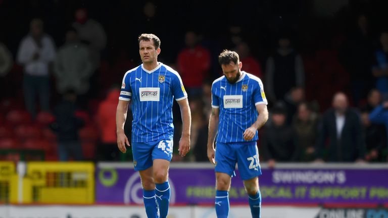 Michael Doyle and Jim O'Brien trudge off after relegation was confirmed