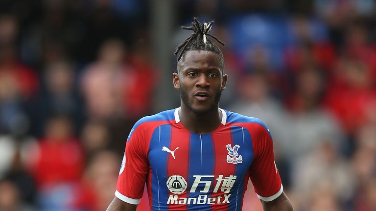 Michy Batshuayi and his Crystal Palace team-mates wore the club's new home kit against Bournemouth on the final day of 2018/19