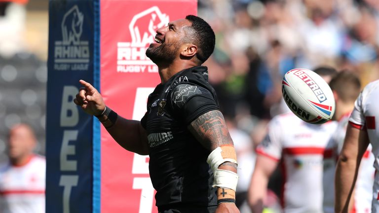 Mickey Paea got Hull FC's first try at Warrington